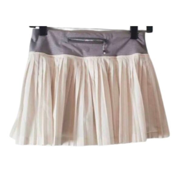 LULULEMON ATHLETICA Pleat To The Street 'White Heathered Slate's Size 2 - Picture 9 of 9